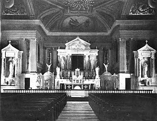 The interior of the church as it appeared in 1914 Saint Peter's Roman Catholic Church, Manhattan, New York Interior.jpg