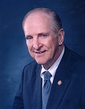 Sam Johnson (MA '76), U.S. Congressman, former Chairman of the House Ways and Means Committee Sam Johnson, official 109th Congress photo.jpg