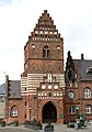 The belfry now functions as the tower of Roskilde City Hall.