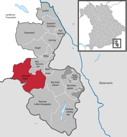 Lage im Landkreis Berchtesgadener Land