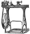 Screw cutting treadle lathe (Brown bros 1912).jpg