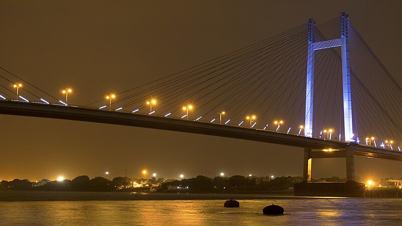 File:Second hoogly bridge at night.jpg