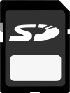 Illustration of an SD card.