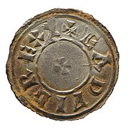 Silver penny of King Eadwig, obverse