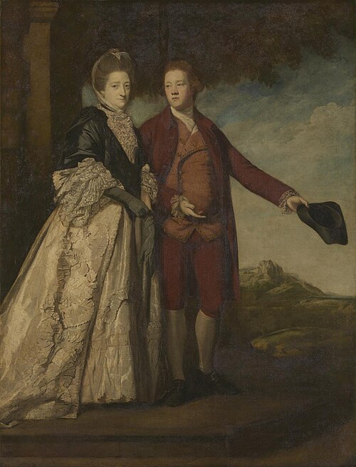 Sir Watkin Williams-Wynn and his mother Frances Shack­erley, Joshua Reynolds, c. 1768–69. By the early 19th century Reynolds's style dominated British