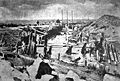 ブカレストのドゥンボヴィツァ川で行われた工事 (1880年代)