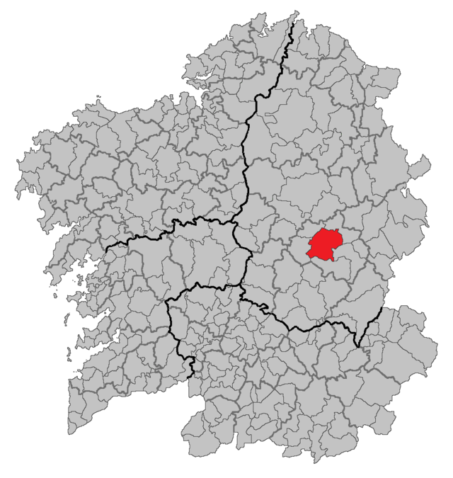 Localização de Sarria na Galiza
