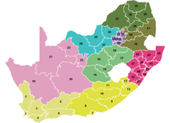 Provinzas e districts