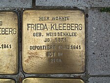 Stolperstein für Frieda Kleeberg in Hannover