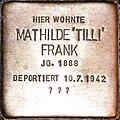 Stolperstein Güstrow Domstraße 5 Frank Mathilde