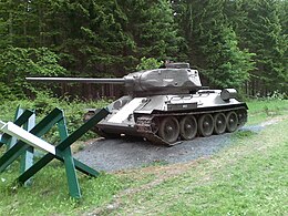 T34-Panzer auf der Wurzenpass-Anhöhe