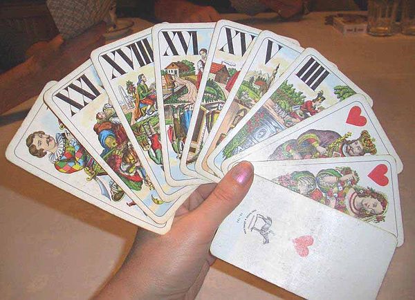 Tarot playing cards from Austria