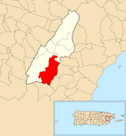 Tejas, Las Piedras, Puerto Rico locator map.png