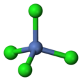 tetrahedral: tetrachloronickelate(II), [NiCl4]2−