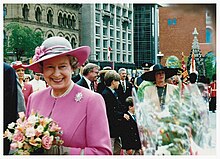 The Queen in Ottawa in 1992 to celebrate her Ruby Jubilee and the 125th anniversary of the Canadian Confederation The Queen in Ottawa 1992.jpg