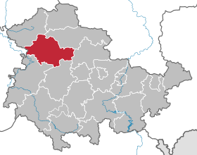 Localisation de Arrondissement d'Unstrut-Hainich