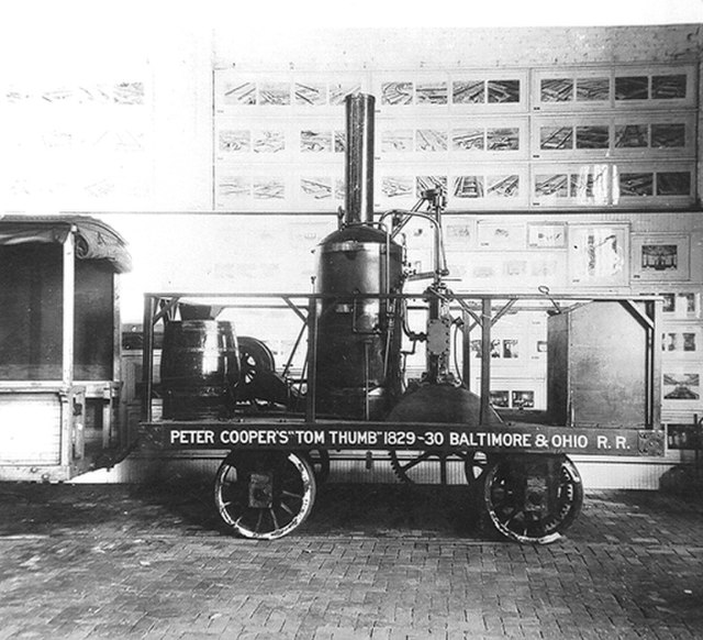 A 1927 replica of Tom Thumb, the first American-built steam locomotive