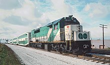 GO Transit GP40TC No. 501 with Bombardier Bi-Level Coaches in October 1980 Toronto's GO Transit 501 in October 1980 (34593118111).jpg