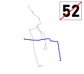 Linia nr 52 kreślone, 1958