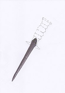 Fures poignard de bronze avec manche