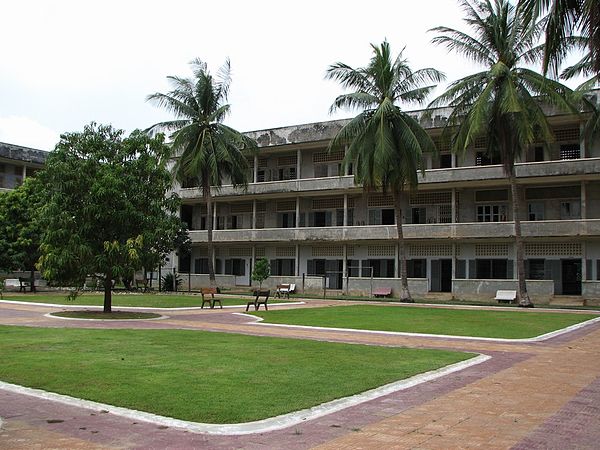 The exterior of the Tuol Sleng Genocide Museum, 2006