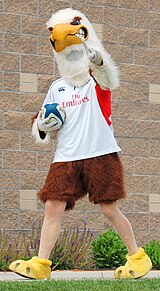 The U.S. Eagle mascot during 2010 Churchill Cup. USA Eagles Mascot Churchill Cup 2010.jpg