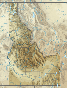 Location of the lake on the Idaho–Utah border.