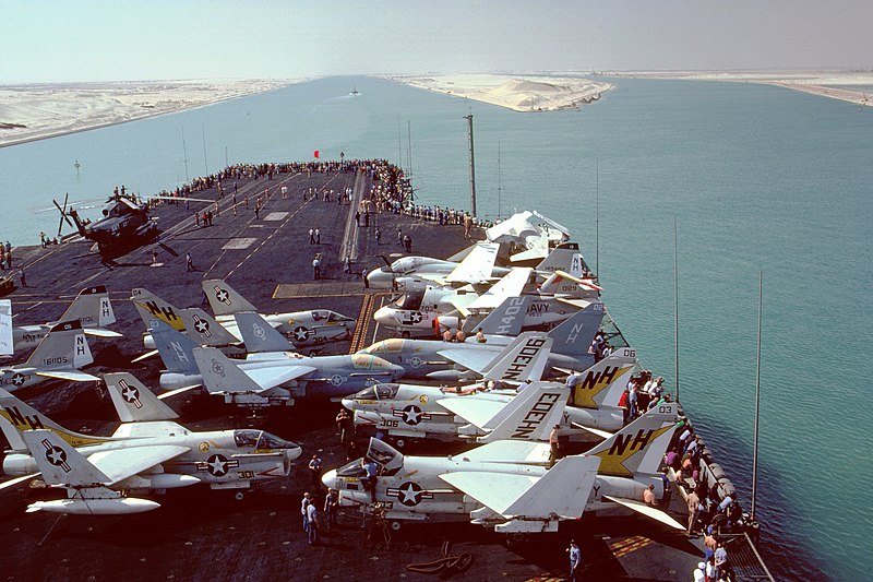 File:USS America (CV-66) entering Suez Canal in 1981.JPEG