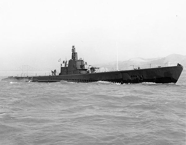 USS Sailfish (SS-192), off the Mare Island Navy Yard, Vallejo, California, 13 April 1943