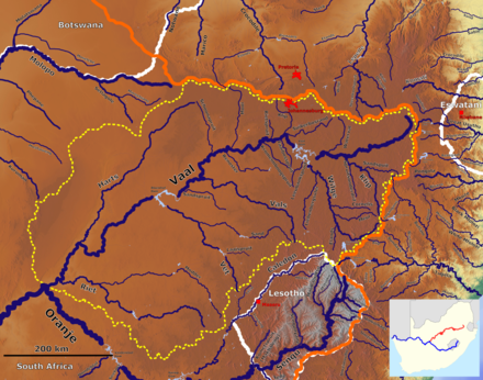 vaal river map