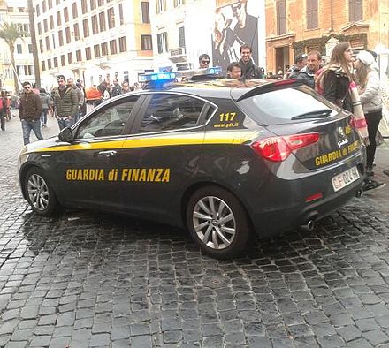 Guardia di Finanza vehicle in central Rome.