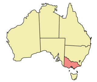 Штат Вікторія на мапі Австралії