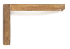 Traditional wooden try square with a slightly curved profile on the blade, from the Stokloster Castle collection.