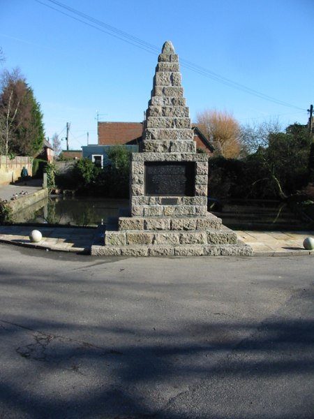 File:War memorial and village pond - geograph.org.uk - 688660.jpg