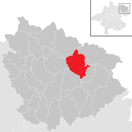 Poloha obce Weitersfelden v okrese Freistadt (klikacia mapa)