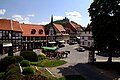 Die Marktstraße hinter dem Rathaus in Wernigerode