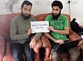 Wikipedian Zirar Ali and Raqib Hamied , Kashmiri students during the event Mother Tongue Day- Wiki Way in Banur, Punjab ,India-18 Feb 2017