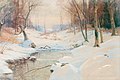 Winter by Leonard Ochtman, 1897, watercolor