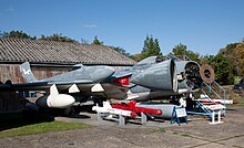 De Havilland Sea Vixen XJ565 displays the unique stiffening ring used in the Mk. 18's parabolic reflector. Xj565.jpg