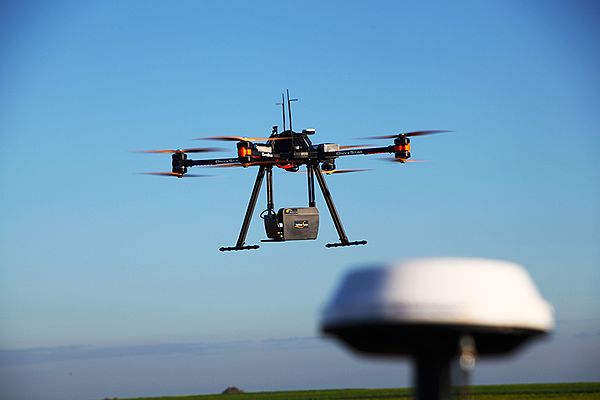 Lidar scanning performed with a multicopter UAV