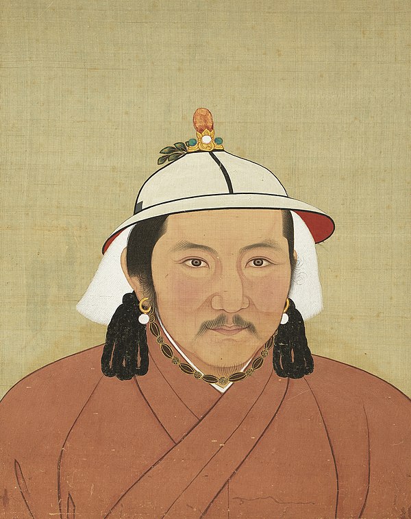 Portrait of Jayaatu Khan Tugh Temur (Emperor Wenzong) during the Yuan era.