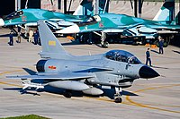 参加航空飞镖-2017国际军事比赛的歼-10S