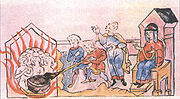 Друга помста Ольги древлянам. Мініатюра з Радзивілівського літопису