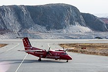 Eine De Havilland Canada DHC-8-200 der Air Greenland