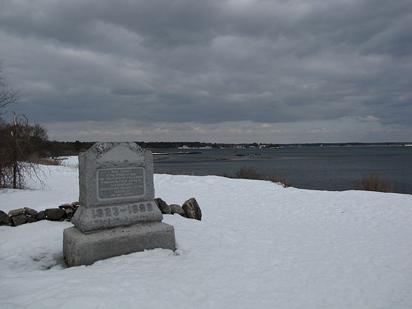 1899 monument marking presumed landing place of 1623