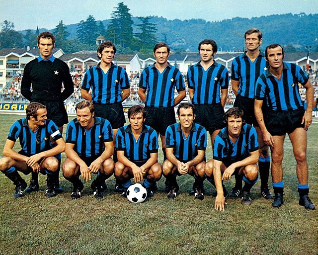 A line-up of F.C. Internazionale Milano during the Scudetto winning 1970–71 season