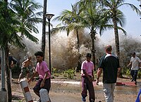 Tsunami strikes, Ao Nang, Thailand.