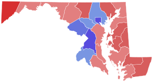 2006 United States Senate election in Maryland results map by county.svg