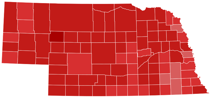 File:2010 Nebraska gubernatorial election results map by county.svg