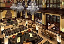 Hotel lobby and chandeliers 2016 Lobby.jpg